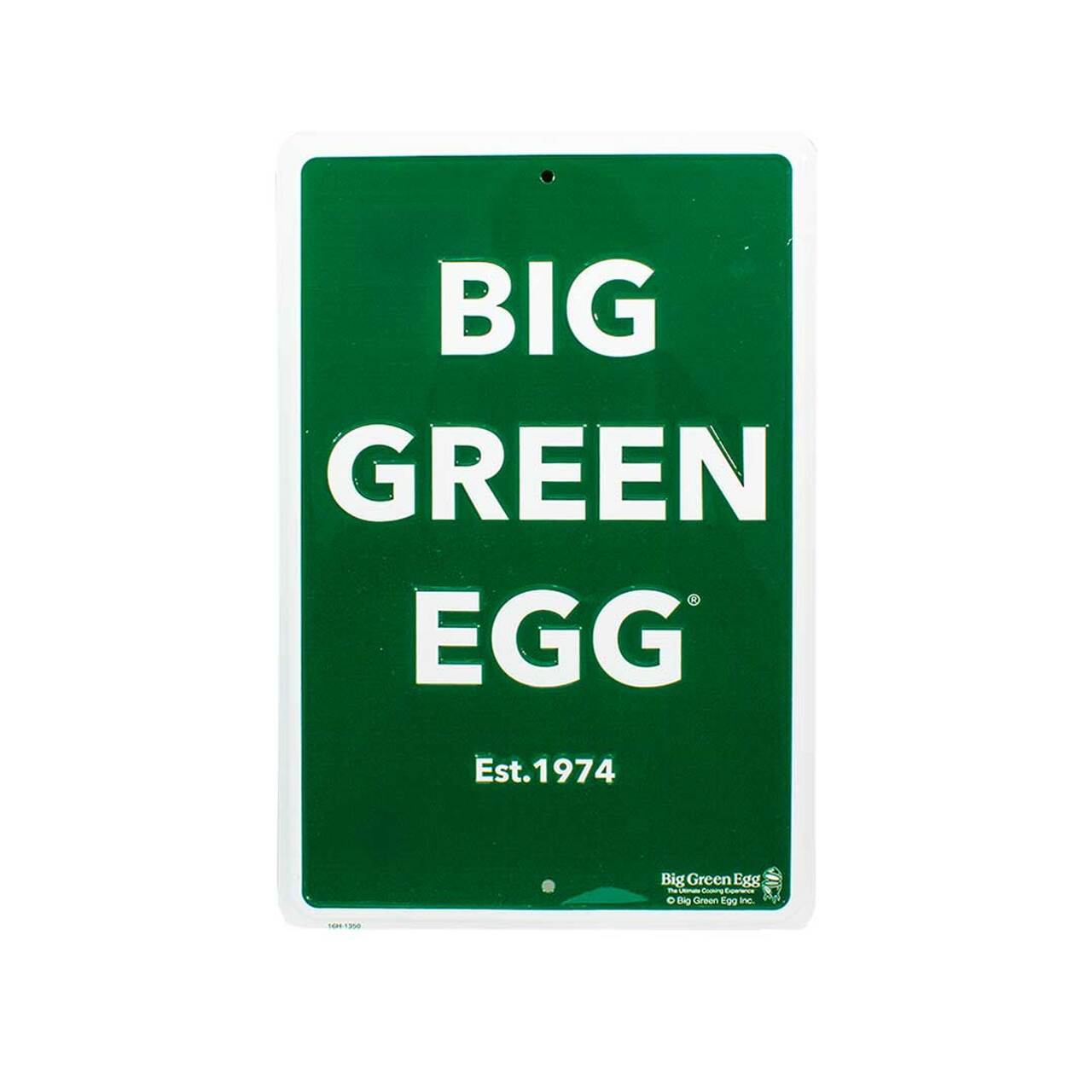 Big Green Egg Stamped Aluminum Est.1974 Sign Big Green Egg Indigo Pool Patio BBQ
