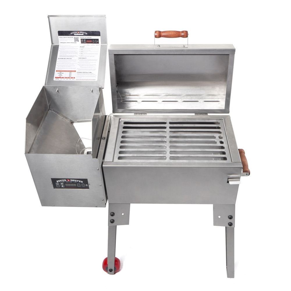 Pitts & Spitts Rendezvous Portable Travel Pellet Grill Pitts & Spitts Indigo Pool Patio BBQ