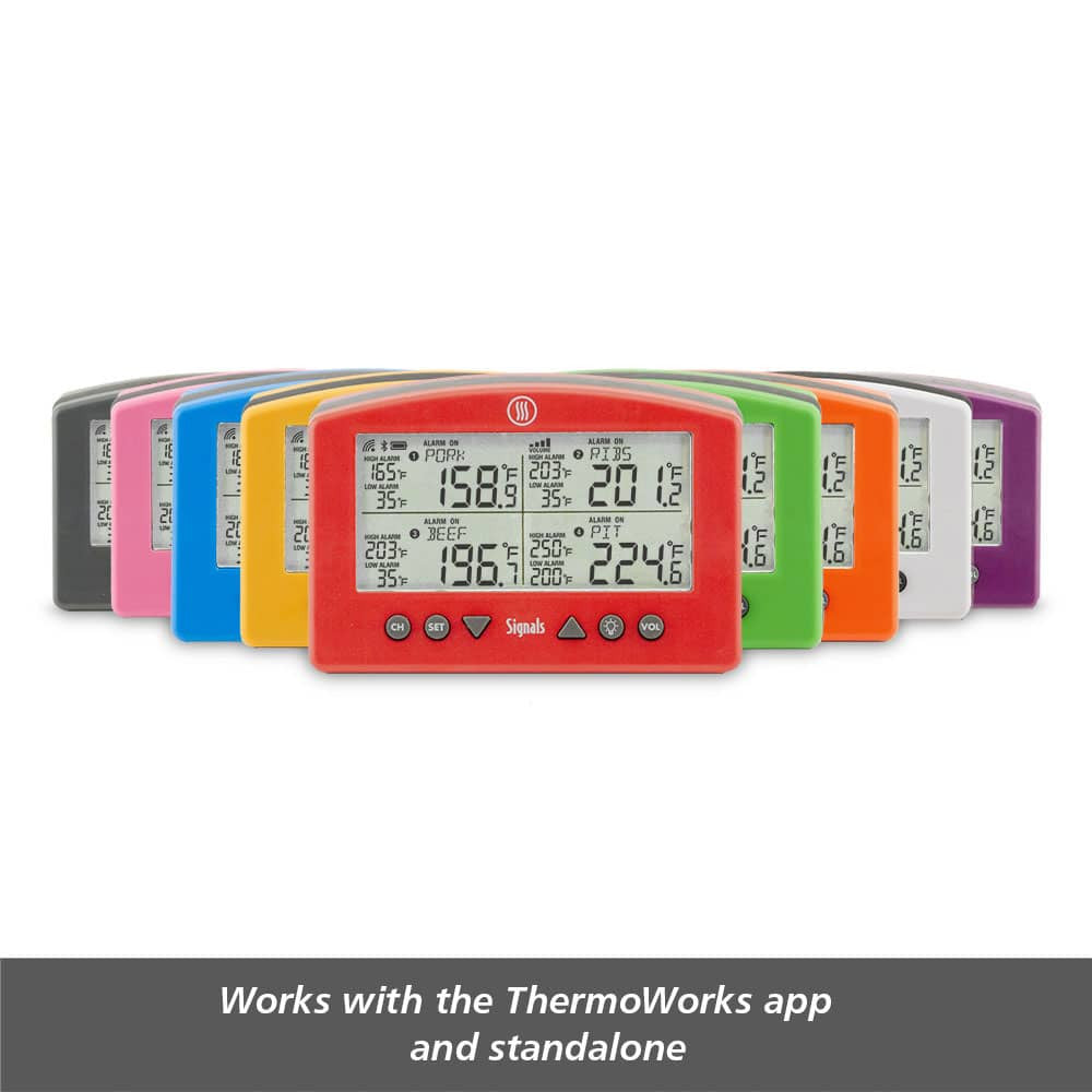 ThermoWorks Signals BBQ Alarm Thermometer with Wi-Fi and Bluetooth ThermoWorks Indigo Pool Patio BBQ