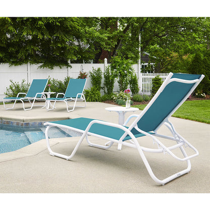 Gardenella Sling Chaise with Arms Telescope Casual Indigo Pool Patio BBQ