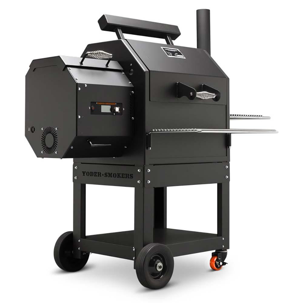 Yoder YS480S Pellet Grill Yoder Smokers Indigo Pool Patio BBQ