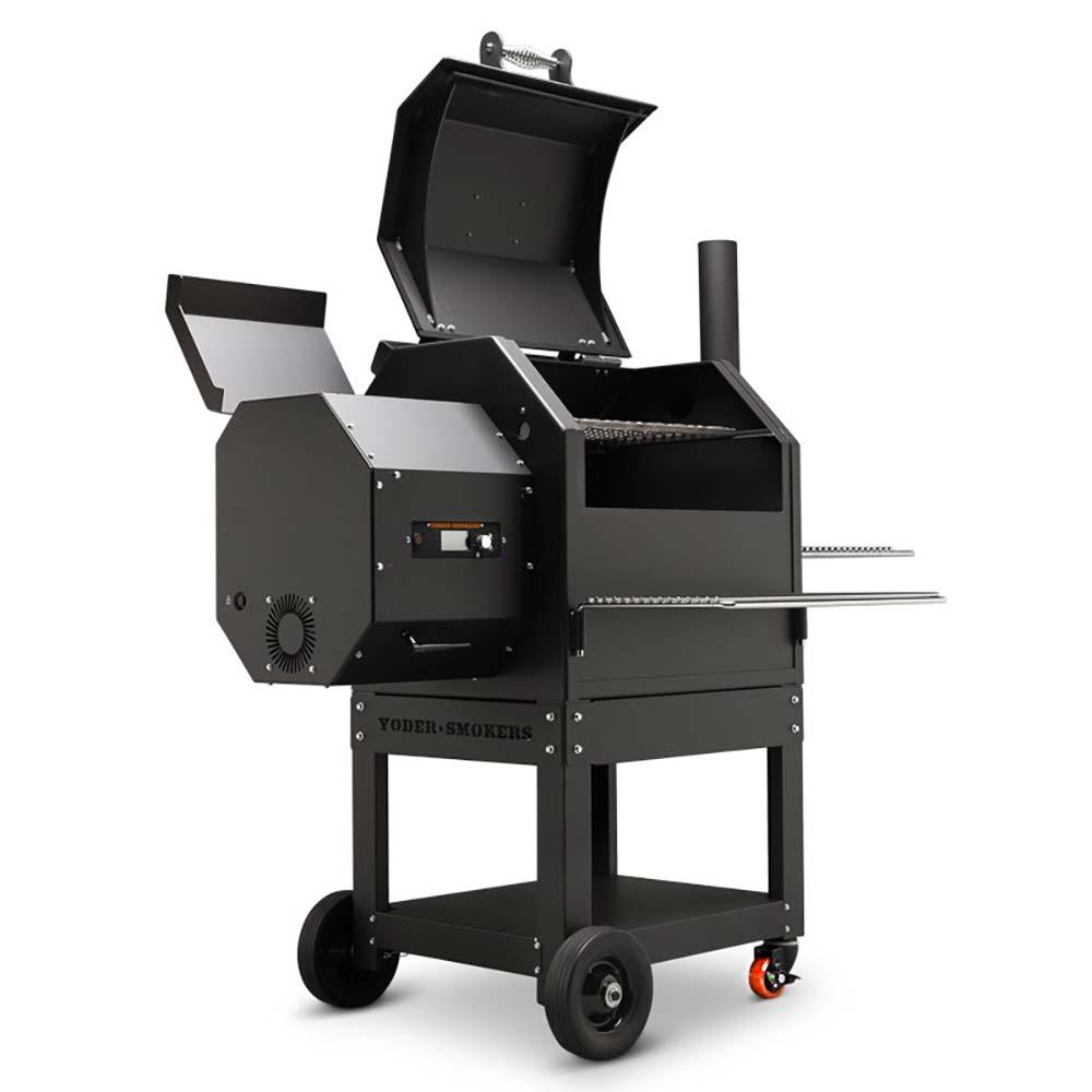 Yoder YS480S Pellet Grill Yoder Smokers Indigo Pool Patio BBQ