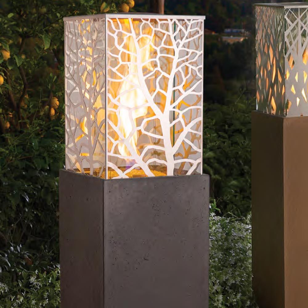 Magnolia Fire Lantern Column American Fyre Designs Indigo Pool Patio BBQ