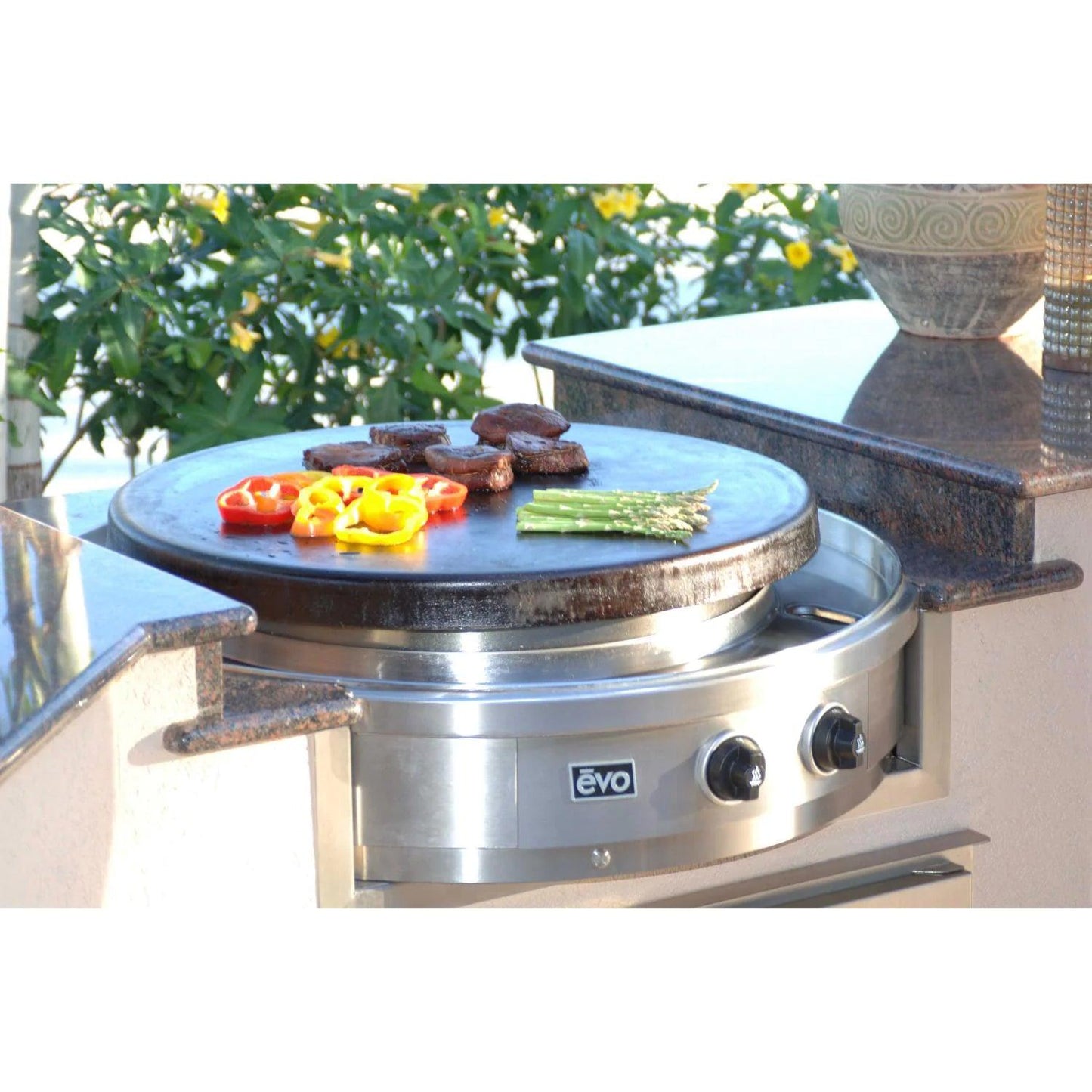 Evo Affinity 30G Built-In Flattop Gas Grill EVO Indigo Pool Patio BBQ