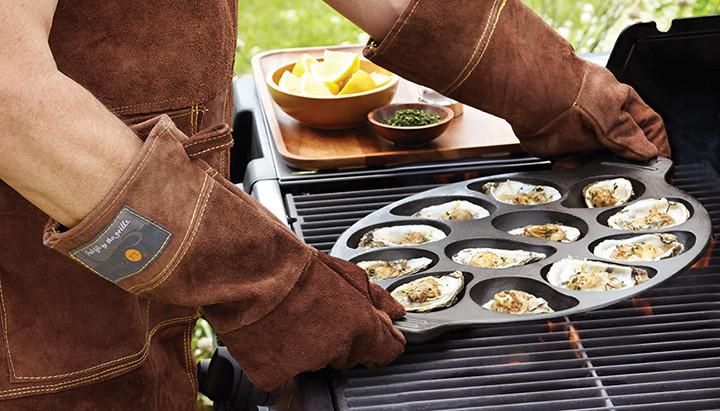 Outset Leather Grill Gloves Outset Indigo Pool Patio BBQ