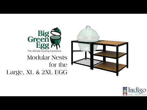Distressed Acacia Wood Insert for Big Green Egg Modular Nest System - Indigo Pool Patio BBQ