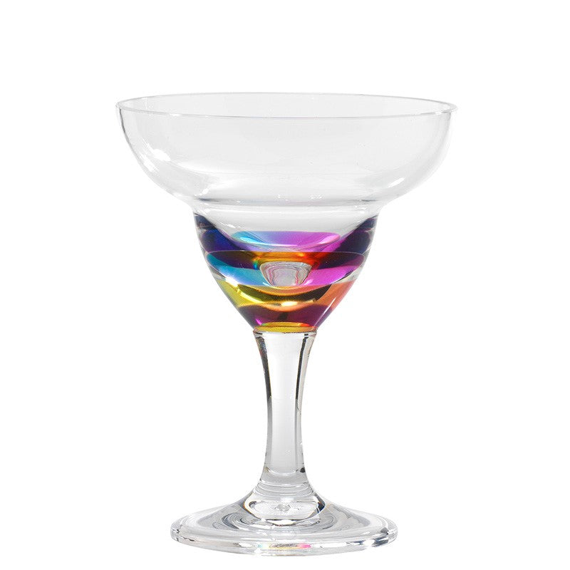 Rainbow Jewel 11oz Margarita Glass Merritt International Indigo Pool Patio BBQ