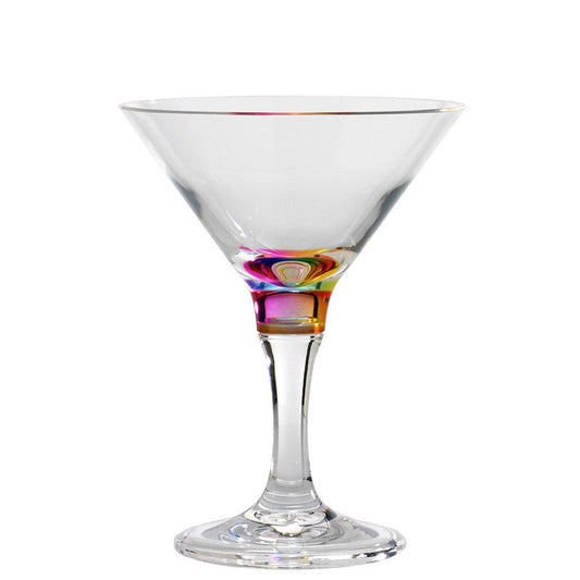 Rainbow Jewel 9oz Martini Glass Merritt International Indigo Pool Patio BBQ