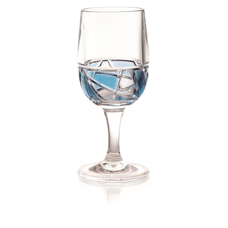Mosaic 10oz Acrylic Azure Wine Glass Merritt International Indigo Pool Patio BBQ