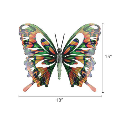 Butterfly Multi Color Metal Wall Art Next Innovations Indigo Pool Patio BBQ