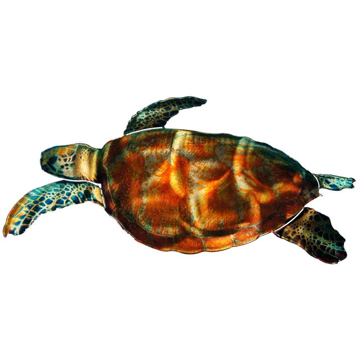 Sea Turtle Medium 3D Metal Wall Art Next Innovations Indigo Pool Patio BBQ