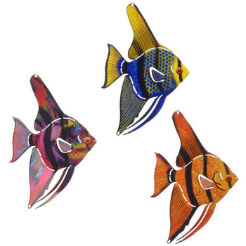 Tetra Fish Three Piece Set Metal Wall Art Next Innovations Indigo Pool Patio BBQ