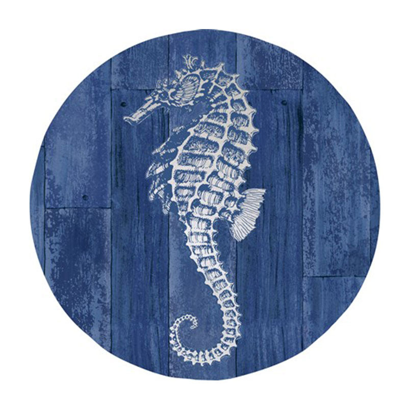 Silver Shell Seahorse 9" Salad Plate Merritt International Indigo Pool Patio BBQ