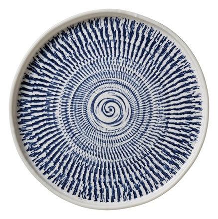 Tribal Blue 10.75" Dinner Plate Merritt International Indigo Pool Patio BBQ