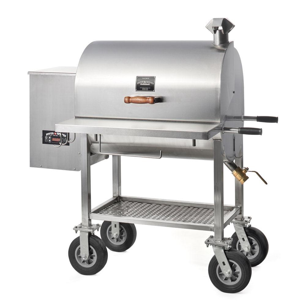Pitts & Spitts Maverick 850 Stainless Steel Pellet Grill Pitts & Spitts Indigo Pool Patio BBQ