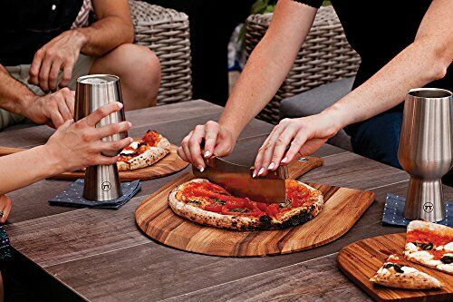 Outset Acacia Wood Handled Extra-Large Pizza Rocker Outset Indigo Pool Patio BBQ
