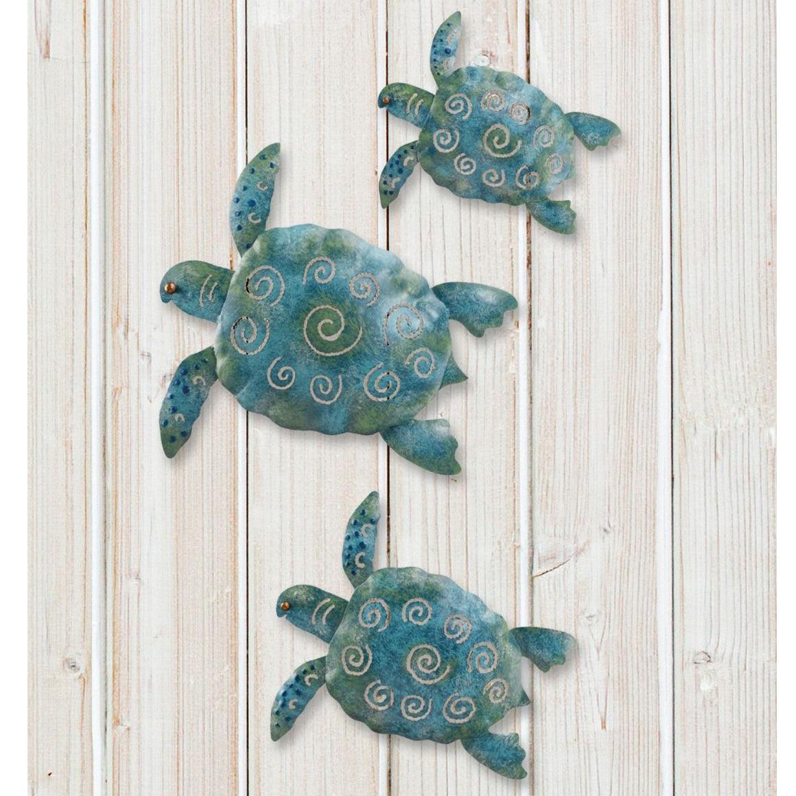 Sea Turtle Wall Décor - Set of 3 Regal Indigo Pool Patio BBQ