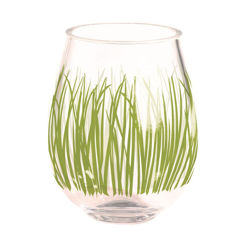 Seagrass 15 oz Stemless Wine Glass Merritt International Indigo Pool Patio BBQ