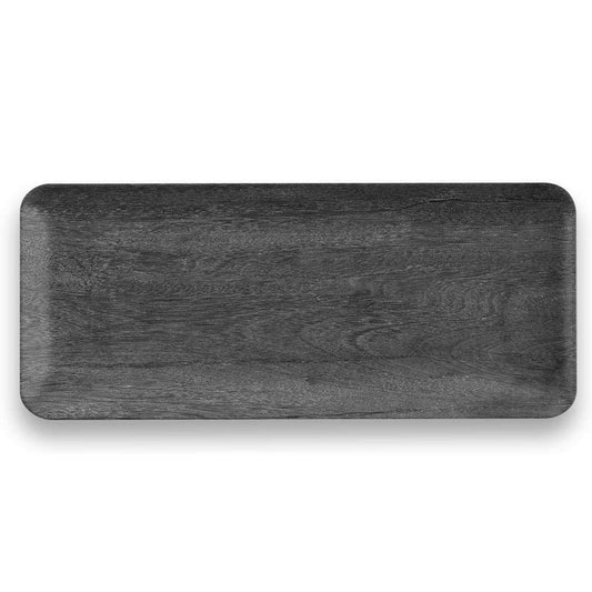 Faux Real Blackened Wood Serving Tray TarHong Indigo Pool Patio BBQ