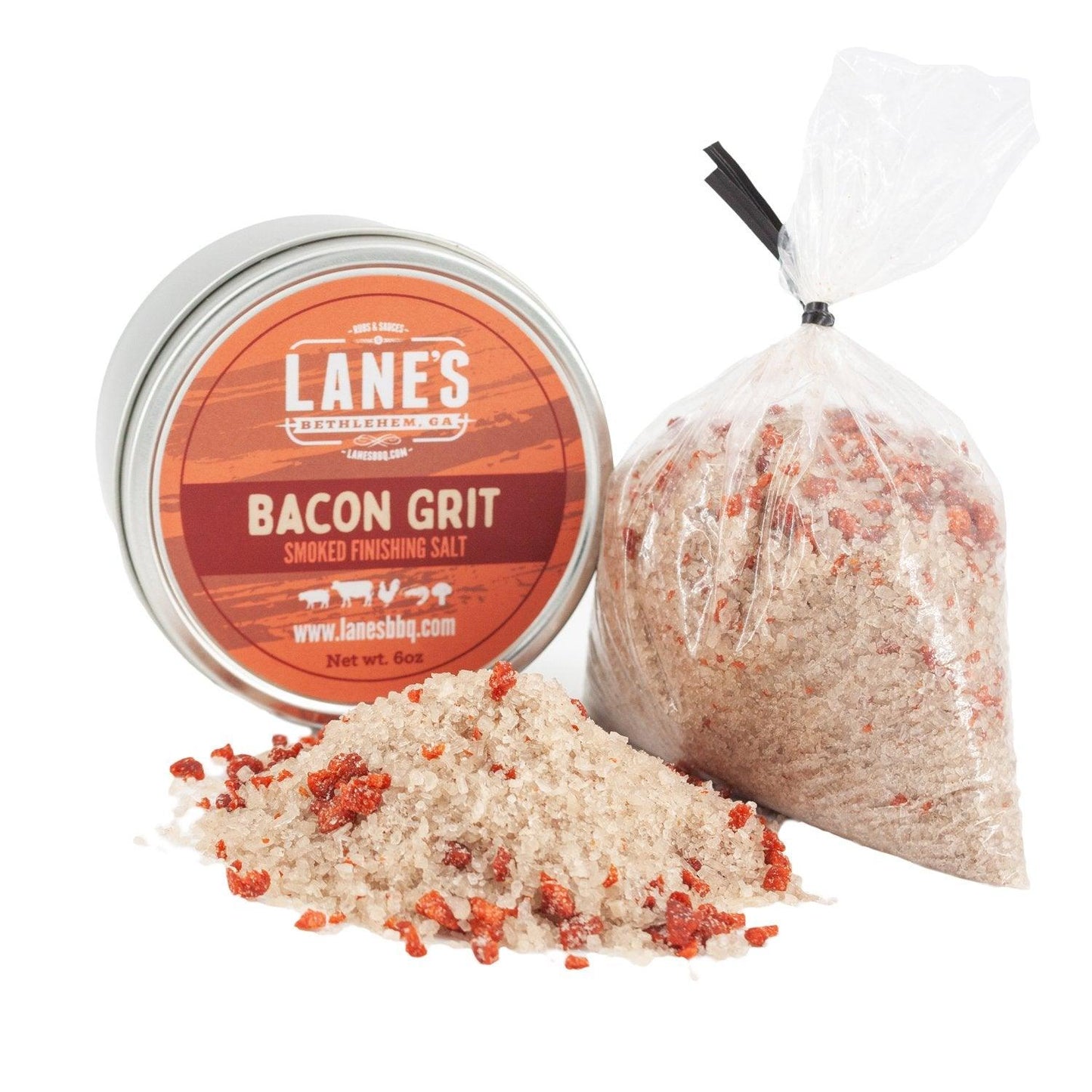 Lane's BBQ Bacon Grit Smoked Finishing Salt Lane's BBQ Indigo Pool Patio BBQ