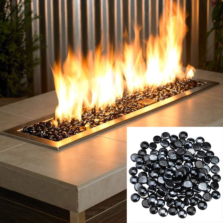 Fire Glass for Fire Tables - Clearance American Fireglass Indigo Pool Patio BBQ